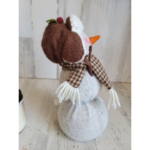 Tabletop snowman bath body works winter candy apple candle Xmas set decor - Picture 6 of 9